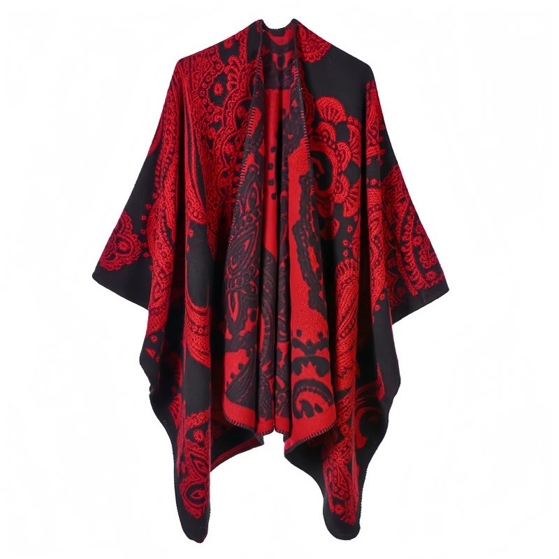 Handgefertigter tibetischer Schal mit Paisley-Muster Tibetan Cashew Flower Handcrafted Shawl