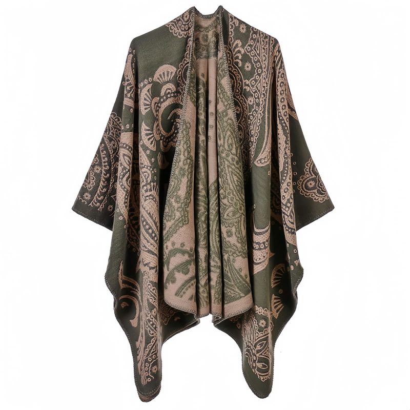Handgefertigter tibetischer Schal mit Paisley-Muster Tibetan Cashew Flower Handcrafted Shawl