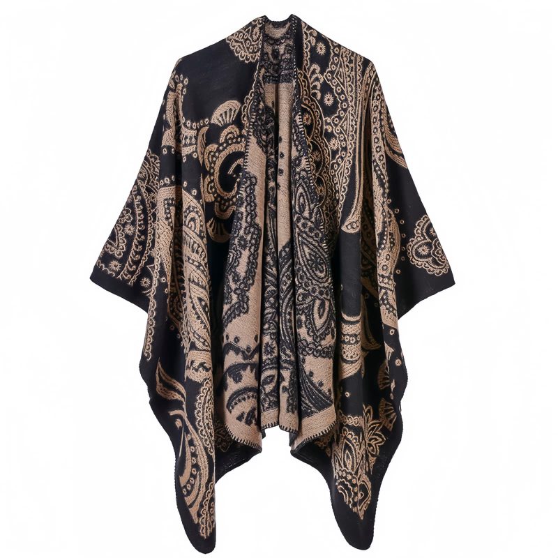 Handgefertigter tibetischer Schal mit Paisley-Muster Tibetan Cashew Flower Handcrafted Shawl