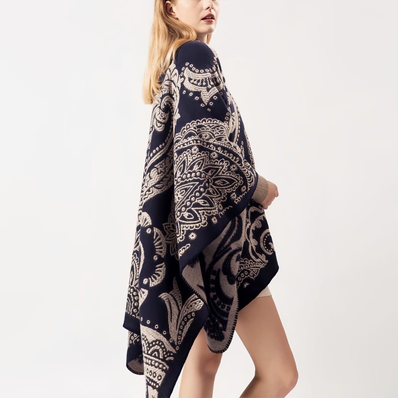 Handgefertigter tibetischer Schal mit Paisley-Muster Tibetan Cashew Flower Handcrafted Shawl