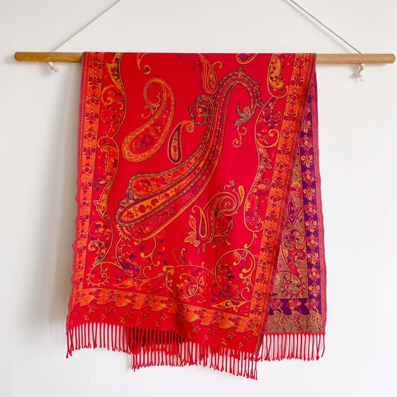 Tibetan Cashew Flower Tassel Shawl Tibetan Cashew Flower Tassel Shawl