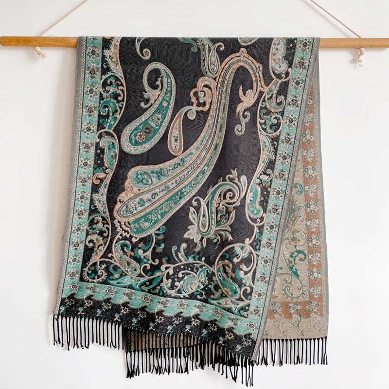 Tibetan Cashew Flower Tassel Shawl Tibetan Cashew Flower Tassel Shawl