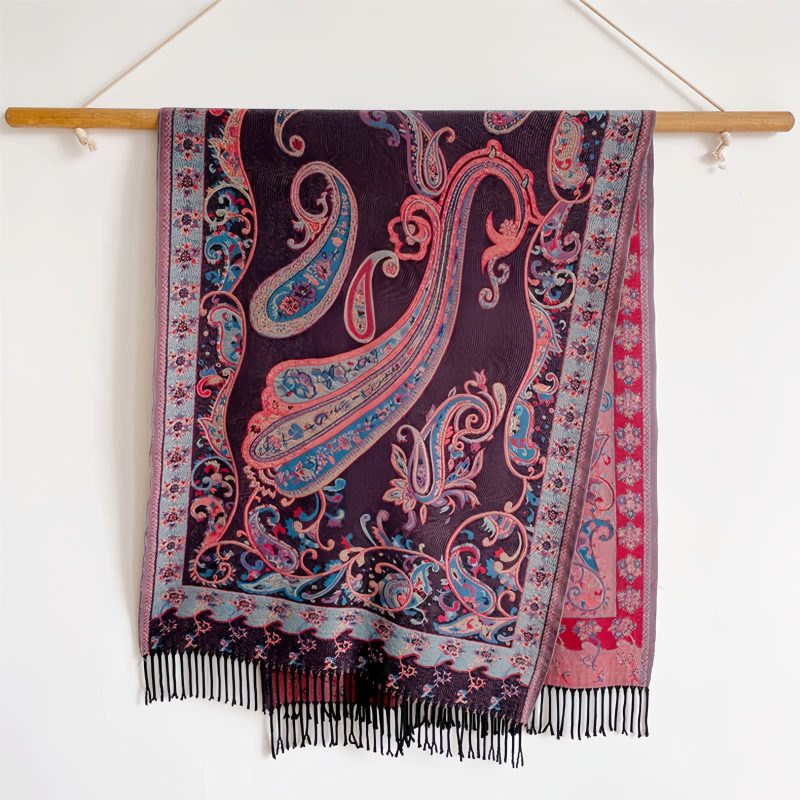 Tibetan Cashew Flower Tassel Shawl Tibetan Cashew Flower Tassel Shawl
