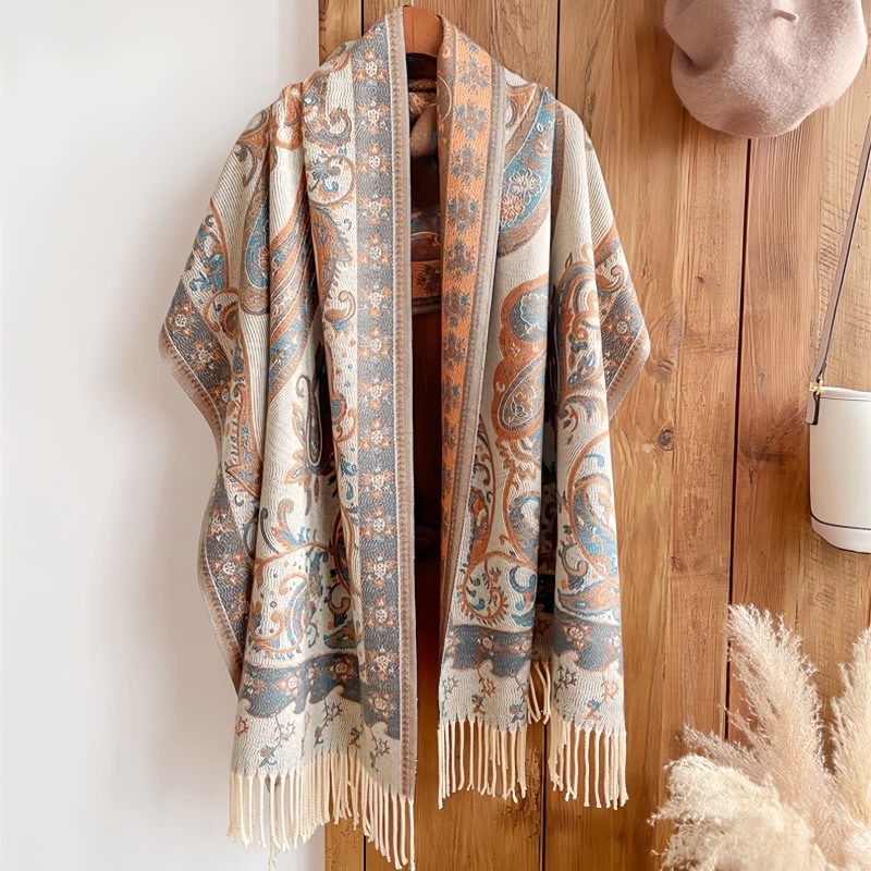 Tibetan Cashew Flower Tassel Shawl Tibetan Cashew Flower Tassel Shawl