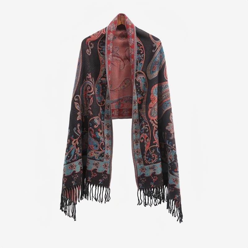 Tibetan Cashew Flower Tassel Shawl Tibetan Cashew Flower Tassel Shawl