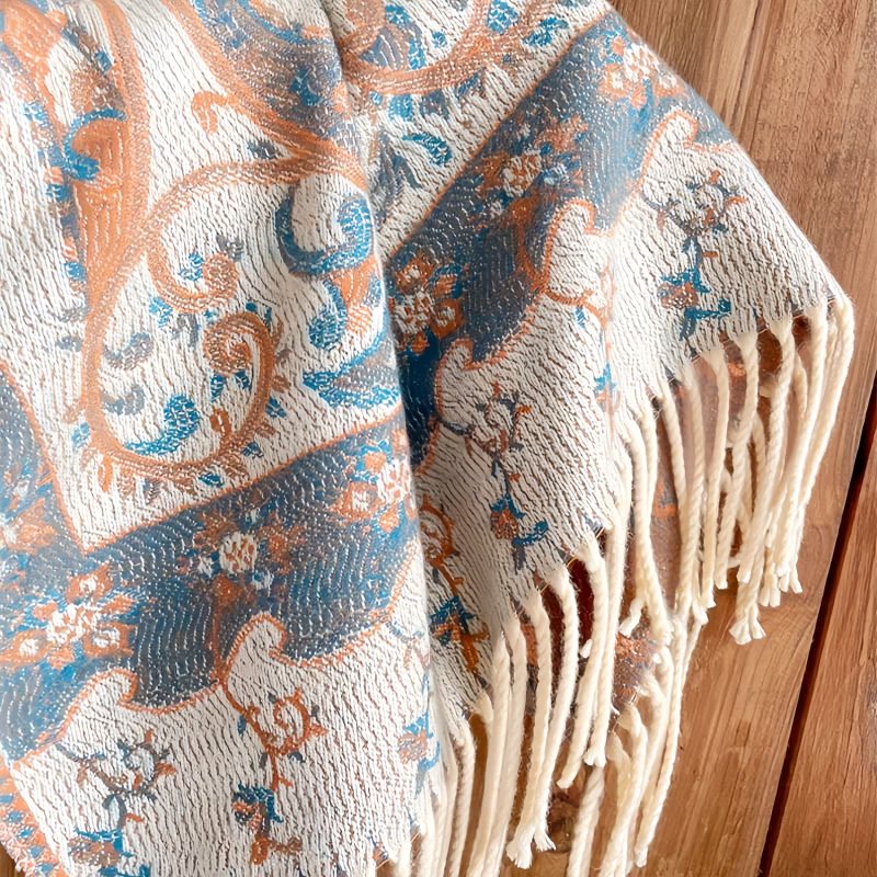 Tibetan Cashew Flower Tassel Shawl Tibetan Cashew Flower Tassel Shawl