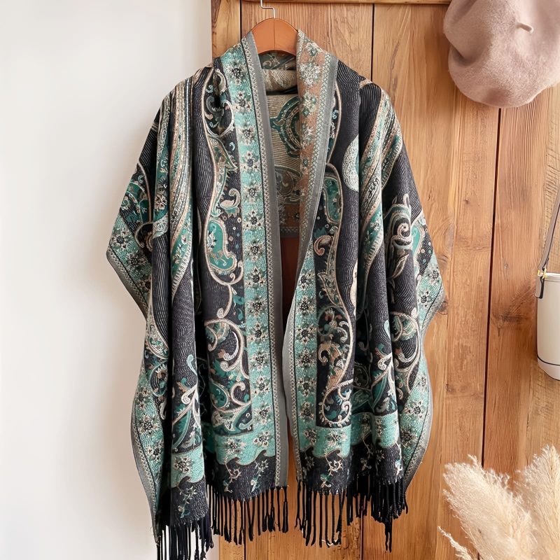 Tibetan Cashew Flower Tassel Shawl Tibetan Cashew Flower Tassel Shawl