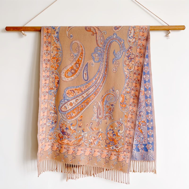 Tibetan Cashew Flower Tassel Shawl Tibetan Cashew Flower Tassel Shawl