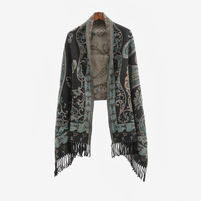 Tibetan Cashew Flower Tassel Shawl Tibetan Cashew Flower Tassel Shawl