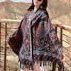 Tibetan Cashew Flower Tassel Shawl Tibetan Cashew Flower Tassel Shawl
