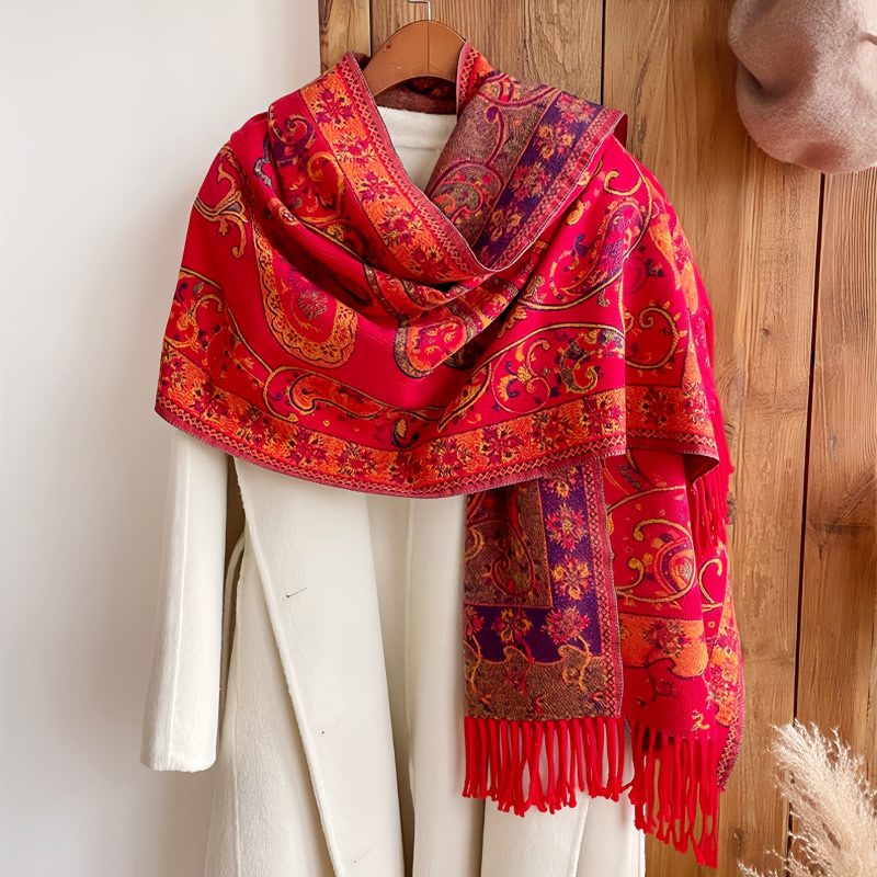 Tibetan Cashew Flower Tassel Shawl Tibetan Cashew Flower Tassel Shawl