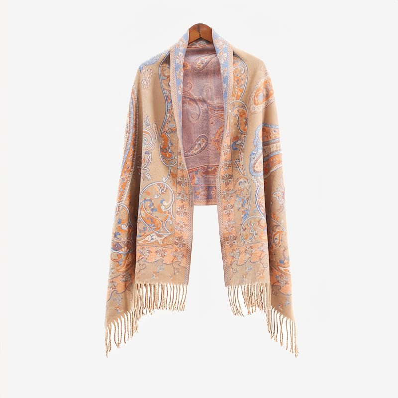 Tibetan Cashew Flower Tassel Shawl Tibetan Cashew Flower Tassel Shawl