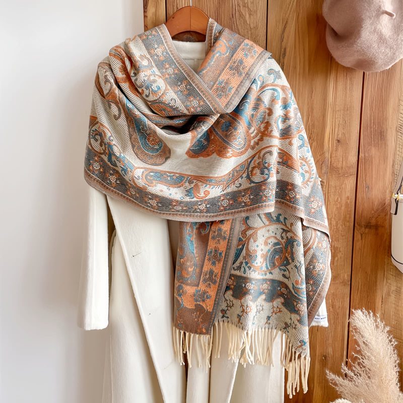 Tibetan Cashew Flower Tassel Shawl Tibetan Cashew Flower Tassel Shawl
