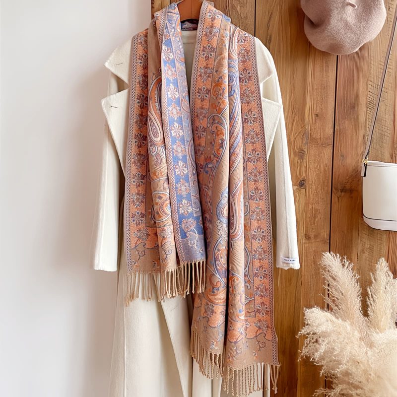 Tibetan Cashew Flower Tassel Shawl Tibetan Cashew Flower Tassel Shawl