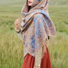 Tibetan Cashew Flowers Shawl Wrap Tibetan Cashew Flowers Shawl Wrap
