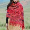 Tibetan Cashew Flowers Shawl Wrap Tibetan Cashew Flowers Shawl Wrap