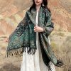 Tibetan Cashew Flowers Shawl Wrap Tibetan Cashew Flowers Shawl Wrap