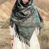 Tibetan Cashew Flowers Shawl Wrap Tibetan Cashew Flowers Shawl Wrap