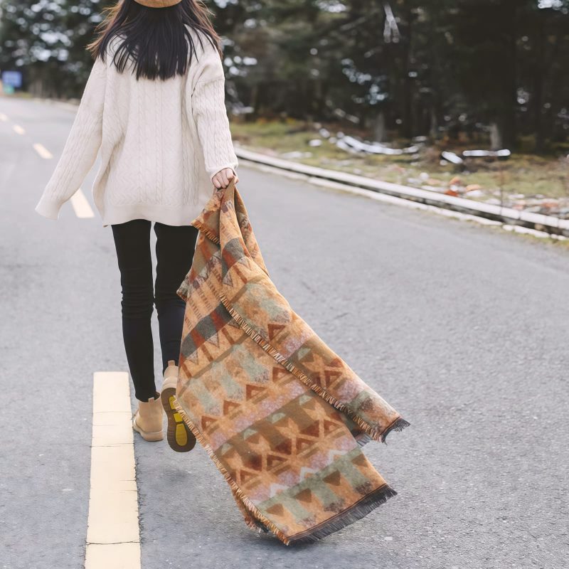 Tibetan Classic Geometry Pattern Shawl Tibetan Classic Geometry Pattern Shawl