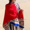 Tibetan Colorful Geometry Shawl Tibetan Colorful Geometry Shawl