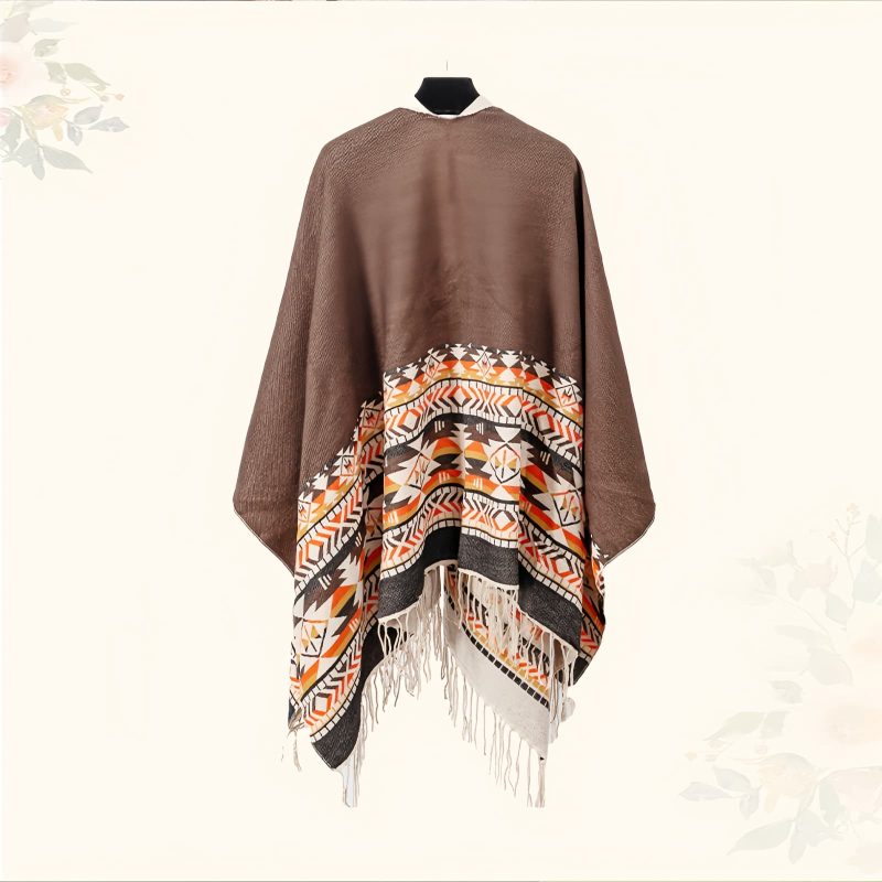 Tibetan Colorful Geometry Shawl Tibetan Colorful Geometry Shawl