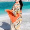 Tibetan Colorful Geometry Shawl Tibetan Colorful Geometry Shawl