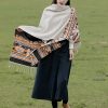 Tibetan Colorful Geometry Shawl Tibetan Colorful Geometry Shawl