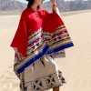 Tibetan Colorful Geometry Shawl Tibetan Colorful Geometry Shawl
