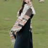 Tibetan Colorful Geometry Shawl Tibetan Colorful Geometry Shawl