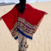 Tibetan Colorful Geometry Shawl Tibetan Colorful Geometry Shawl