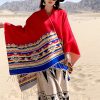 Tibetan Colorful Geometry Shawl Tibetan Colorful Geometry Shawl