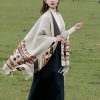 Tibetan Colorful Geometry Shawl Tibetan Colorful Geometry Shawl