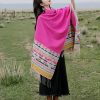 Tibetan Colorful Geometry Shawl Tibetan Colorful Geometry Shawl