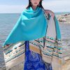 Tibetan Colorful Geometry Shawl Tibetan Colorful Geometry Shawl