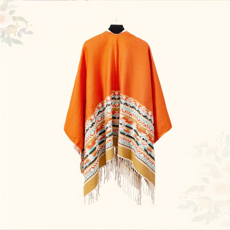 Tibetan Colorful Geometry Shawl Tibetan Colorful Geometry Shawl
