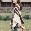 Tibetan Colorful Striped Tassel Shawl Tibetan Colorful Striped Tassel Shawl