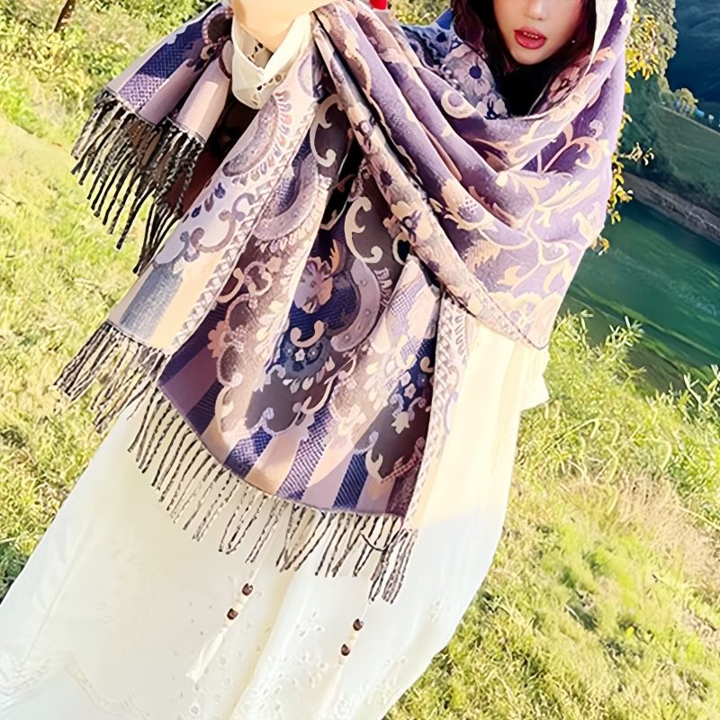 Tibetan Design Travel Wrap Scarf Tibetan Design Travel Wrap Scarf