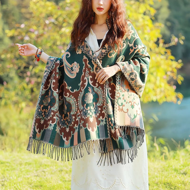 Tibetan Design Travel Wrap Scarf Tibetan Design Travel Wrap Scarf