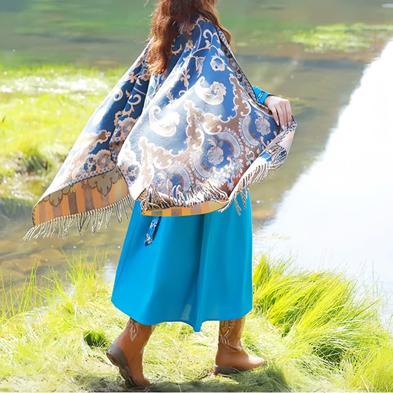 Tibetan Design Travel Wrap Scarf Tibetan Design Travel Wrap Scarf