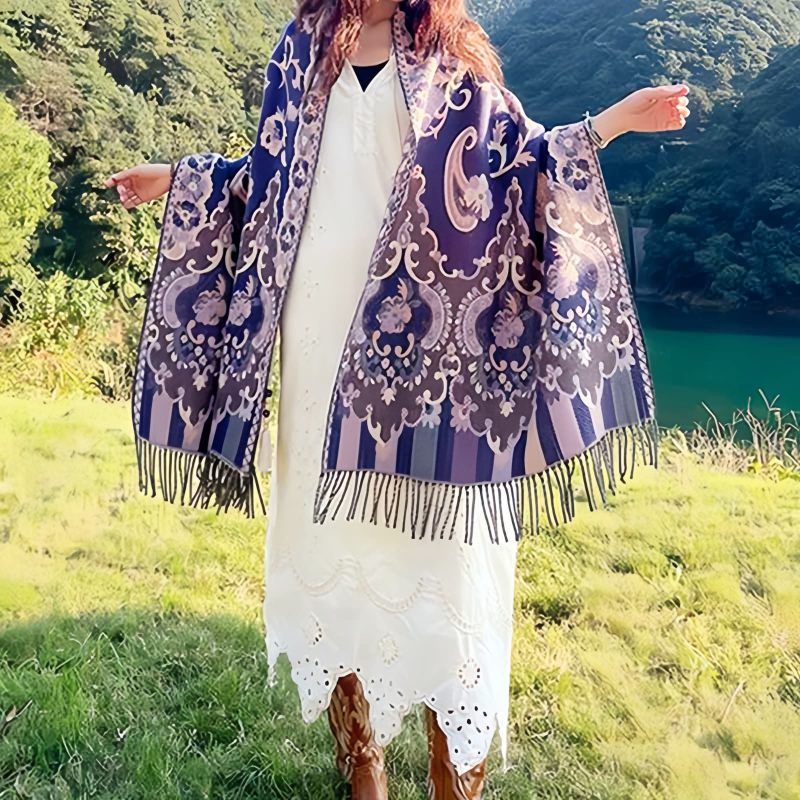 Tibetan Design Travel Wrap Scarf Tibetan Design Travel Wrap Scarf
