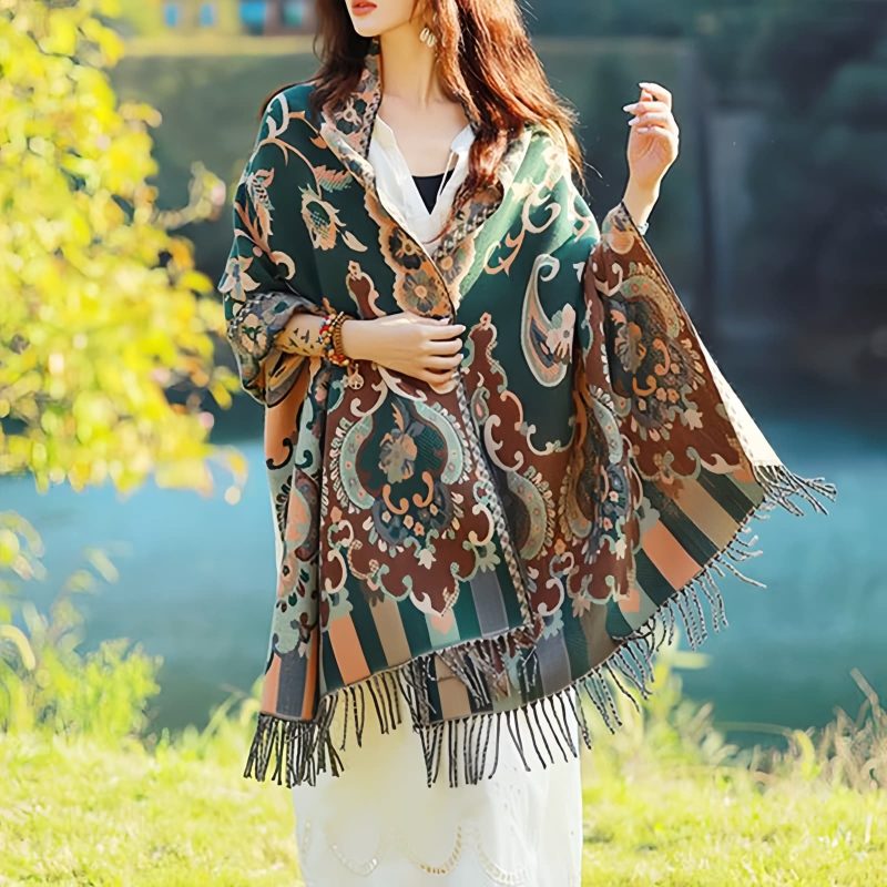 Tibetan Design Travel Wrap Scarf Tibetan Design Travel Wrap Scarf