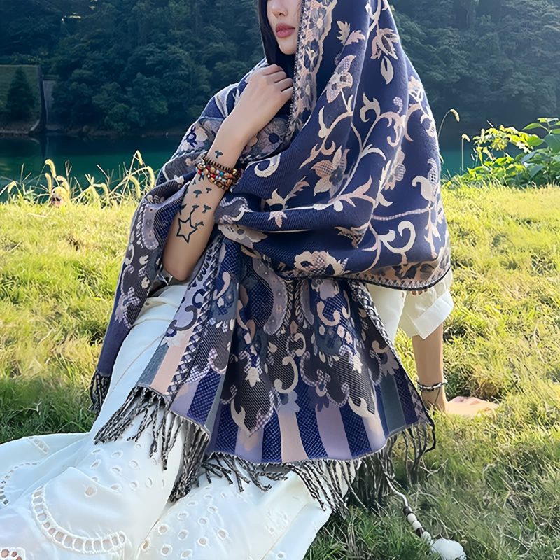 Tibetan Design Travel Wrap Scarf Tibetan Design Travel Wrap Scarf