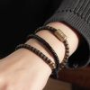 Tibetan Ebony Wood Beads Copper Multilayered Healing Bracelet Tibetan Ebony Wood Beads Copper Multilayered Healing Bracelet