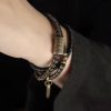 Tibetan Ebony Wood Beads Copper Multilayered Healing Bracelet Tibetan Ebony Wood Beads Copper Multilayered Healing Bracelet