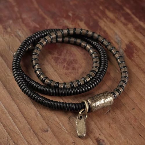 Tibetan Ebony Wood Beads Copper Multilayered Healing Bracelet Tibetan Ebony Wood Beads Copper Multilayered Healing Bracelet