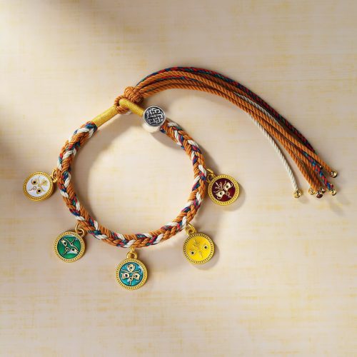 Tibetan Five Gods of Wealth Multicolored Rope Bracelet