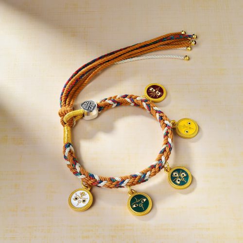 Tibetan Five Gods of Wealth Multicolored Rope Bracelet Tibetan Five Gods of Wealth Multicolored Rope Bracelet