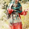 Tibetan Floral Leaves Pattern Shawl Tibetan Floral Leaves Pattern Shawl