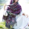 Tibetan Floral Leaves Pattern Shawl Tibetan Floral Leaves Pattern Shawl