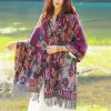 Tibetan Floral Leaves Pattern Shawl Tibetan Floral Leaves Pattern Shawl